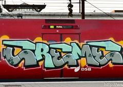 Graffiti Train - Photo by stuttgart0711 - creme, denmark, stuttgart (2013)