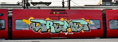 Graffiti Train - Photo by stuttgart0711 - creme, denmark, stuttgart (2013)