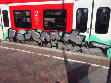 Graffiti Train - Photo by stuttgart0711 - uboat, sbahn, cologne (2015)