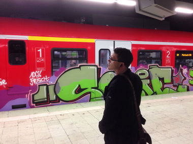 Graffiti Train - Photo by stuttgart0711 - sonie, jnr, sbahn (2015)