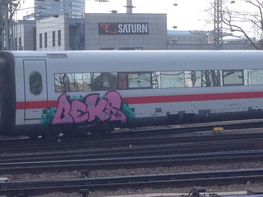 Graffiti Train - Photo by stuttgart0711 - beks, intercity, cologne (2015)