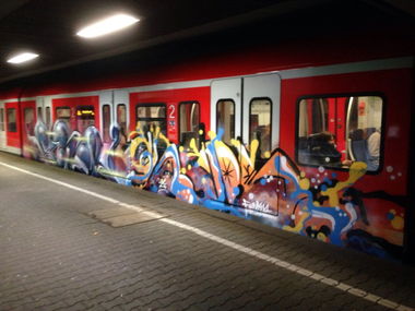 Graffiti Train - Photo by stuttgart0711 - ekser, exer, funky (2015)