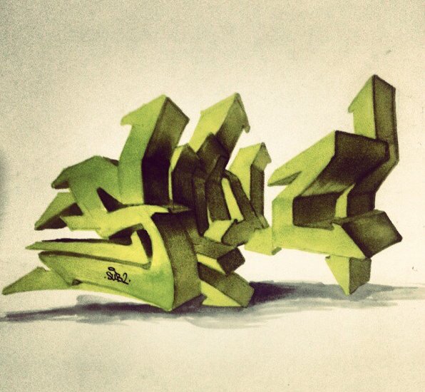 Graffiti Sketch in Köln - Photo by subtwo - 3D (2013)