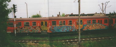 Graffiti Train in Poland - Photo by suburban - CRIME, AND, MUZIK (2002)