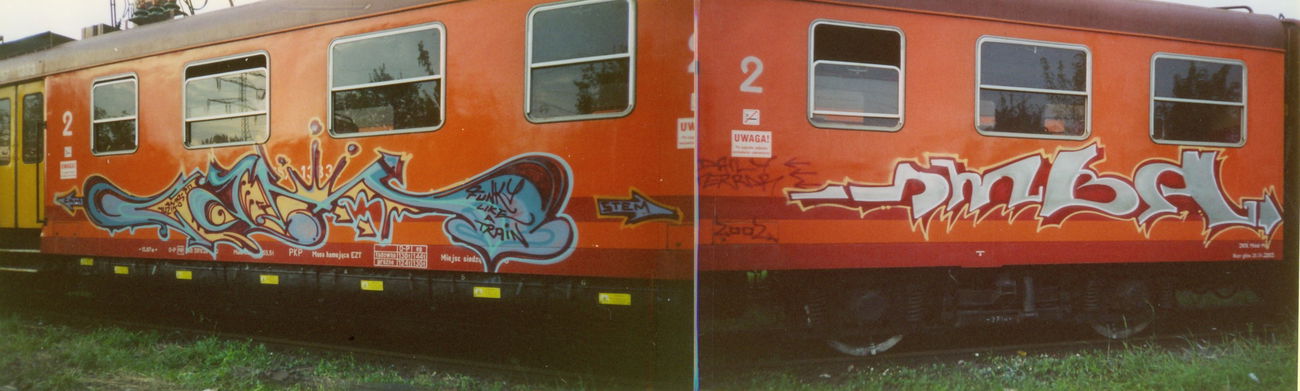 Graffiti Train in Poland - Photo by suburban - CAM, STEM, SMBA (2002)