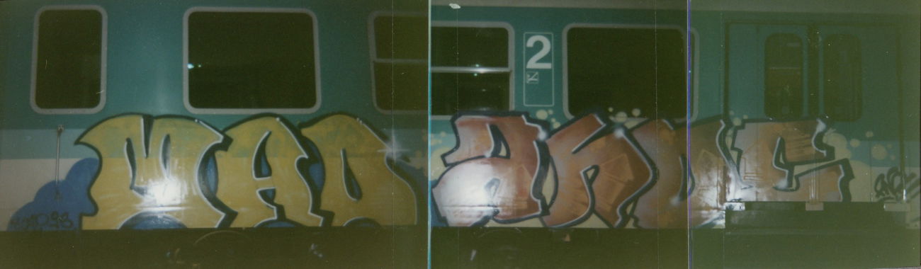 Graffiti Train - Photo by suburban - MADone, ANDE, KOSK (1995)