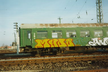Graffiti Train - Photo by suburban - KOSK, SMBA, MADone (1993)