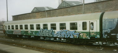 Graffiti Train - Photo by suburban - KOSK, ARTA, SPACE (1995)
