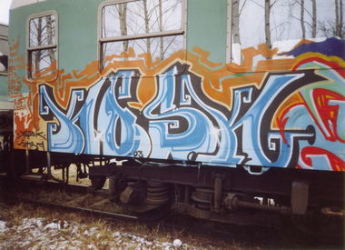 Graffiti Train - Photo by suburban - KOSK, SMBA, CAM (2003)