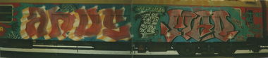 Graffiti Train - Photo by suburban - ANDE, KOSK, ARTA (1994)