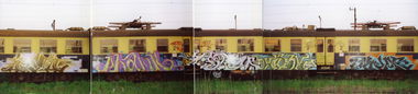 Graffiti Train in Poland - Photo by suburban - ARTA, SPACE, KOSK (2000)