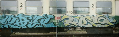Graffiti Train - Photo by suburban - KOSK, ARTE, STEM (1995)