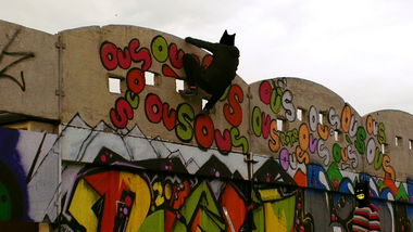 Graffiti Wall in Smiany - Photo by sunsnv - legal, graffitispi6, spiderman (2013)