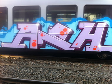 Graffiti Train - Photo by taggman143 - ash, oh