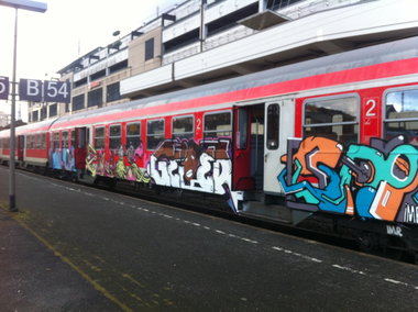 Graffiti Train in Siegen - Photo by taggman143 (2014)