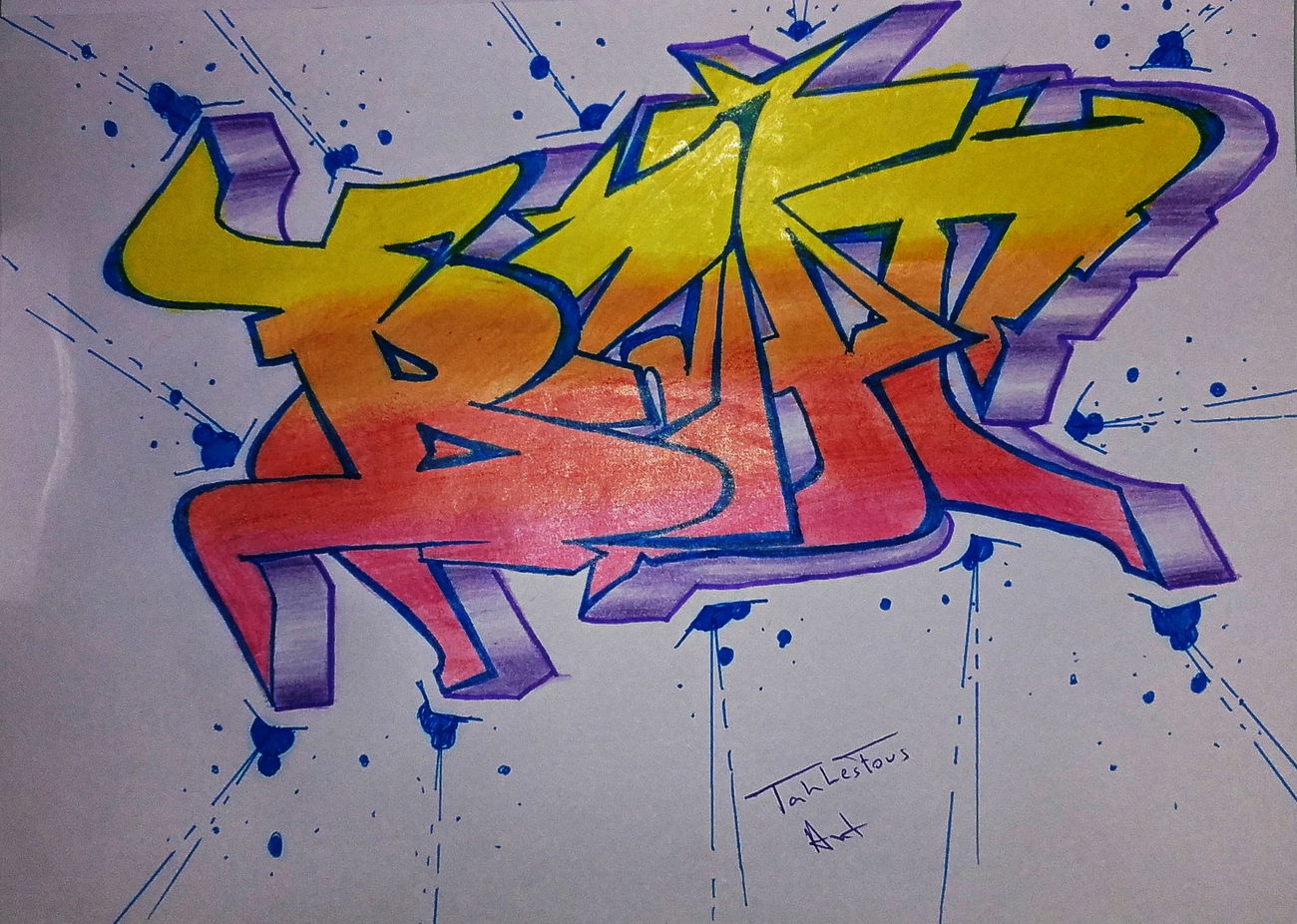 Graffiti Sketch - Photo by tahlesfousart - graffiti, beat