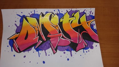 Graffiti Sketch - Photo by tahlesfousart - graffiti (2016)