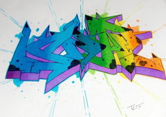 Graffiti Wall - Photo by tahlesfousart - snail, battle