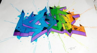 Graffiti Wall - Photo by tahlesfousart - snail, battle