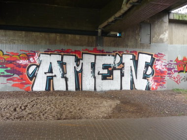 Graffiti Bombing in Oldenburg - Photo by tampa911 - Amen (2011)