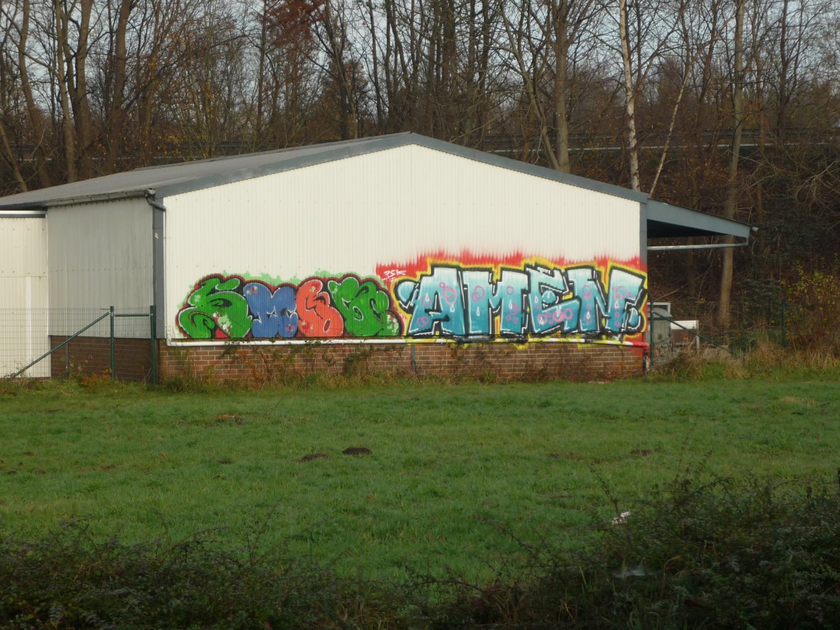 Graffiti Bombing in Oldenburg - Photo by tampa911 - Smog, Amen