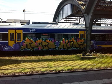 Graffiti Train in Oldenburg - Photo by tampa911 - Bambi, Rize