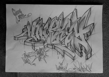 Graffiti Sketch - Photo by teksor - Whiskey, Battlesketch, Teksor (2014)
