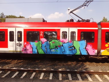 Graffiti Train - Photo by thegraffspotter - raser, rfa, bns