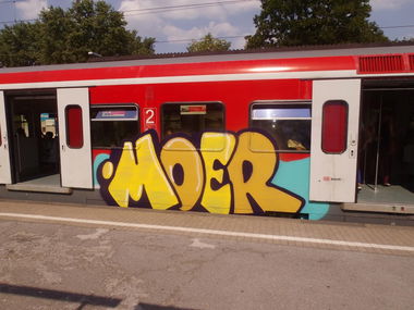 Graffiti Train - Photo by thegraffspotter - moer, pigs