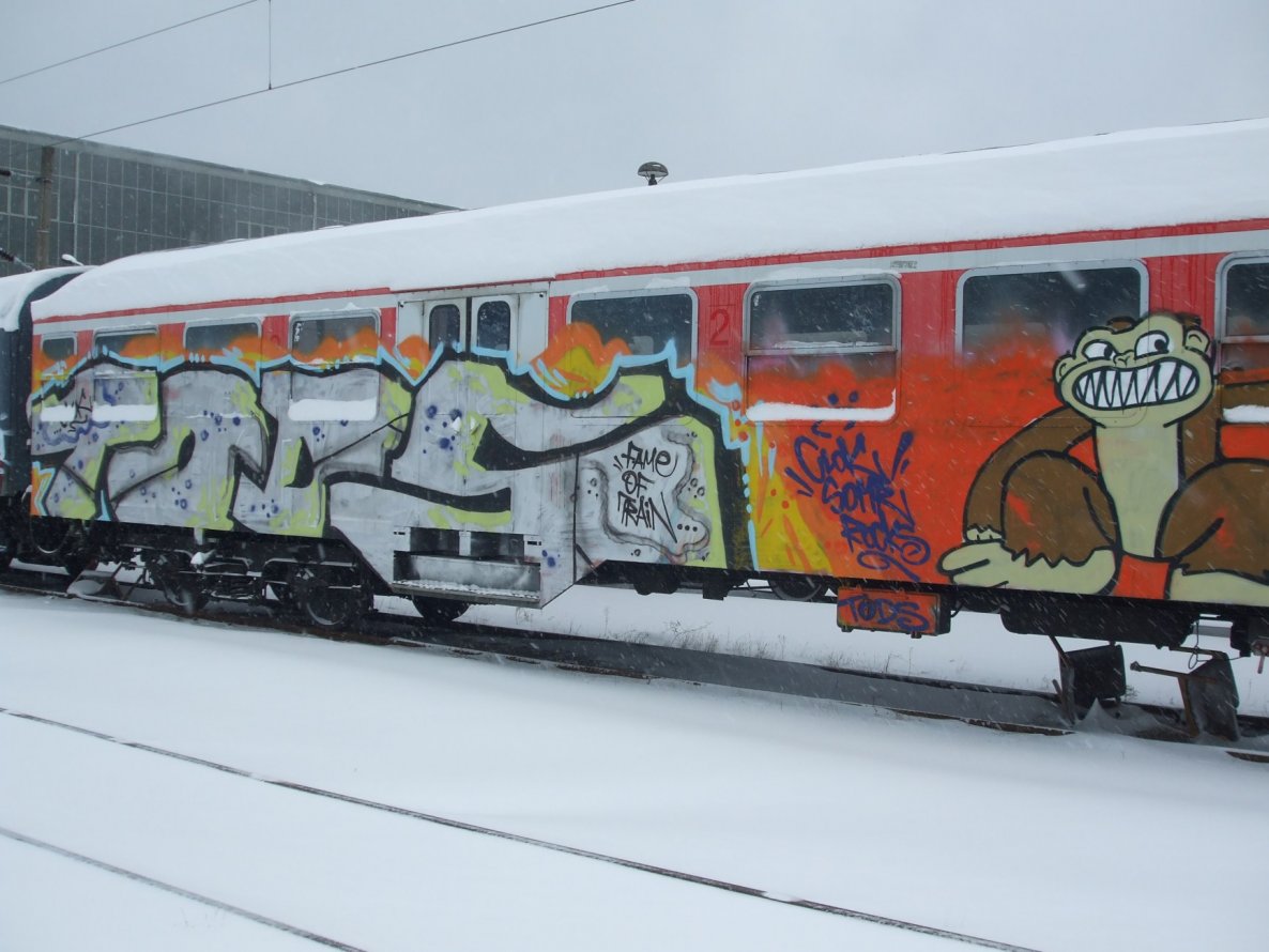 Graffiti Train - Photo by thenature - CLOK, TODS, ROX