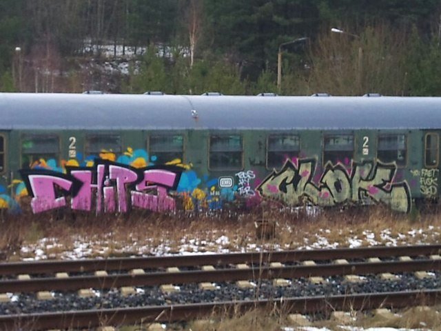 Graffiti Train - Photo by thenature - CHiPS, ORG, CLOK