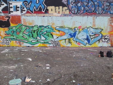 Graffiti Wall - Photo by thenature - CLOK, TODS, DIOS