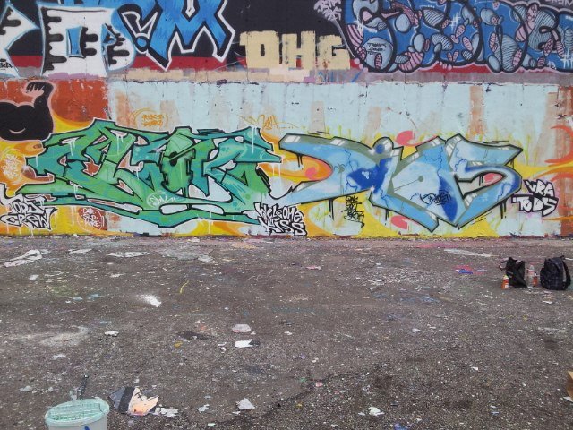 Graffiti Wall - Photo by thenature - CLOK, TODS, DIOS
