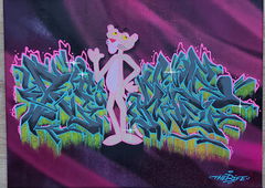 Graffiti Sketch - Photo by therife - canvas, graffiti (2021)