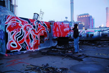 Graffiti Bombing in Frankfurt - Photo by timmy - tmä, ag, frankfurt (2013)