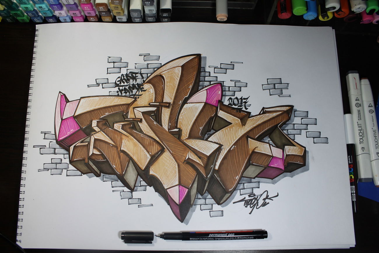 Graffiti Sketch - Photo by tipex - sketch, graffiti, tipex (2017)