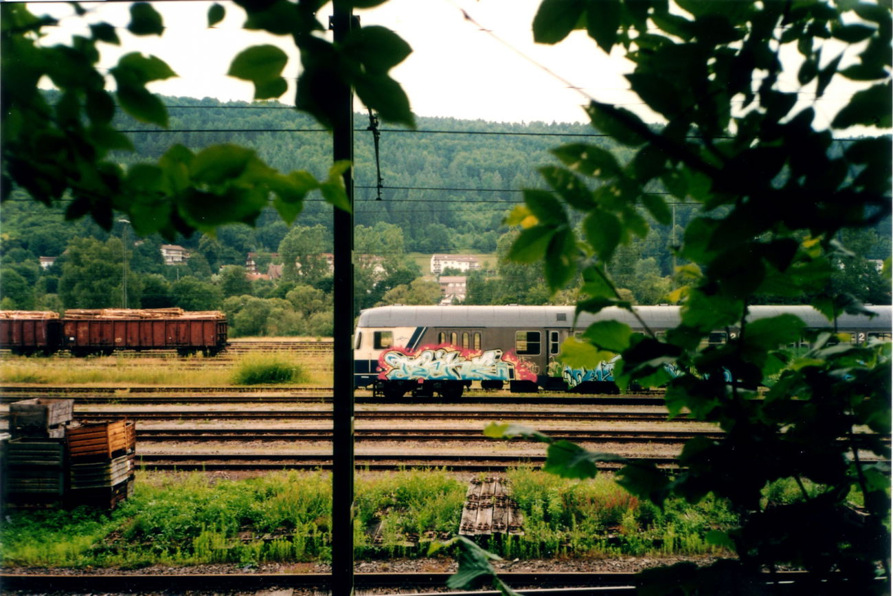 Graffiti Train in Horb - Photo by tkyboom - stuttgart, bike, silberling (1998)