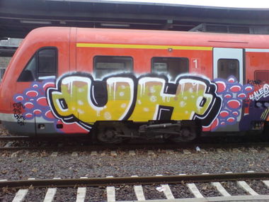 Graffiti Train in Hannover - Photo by tobias1896