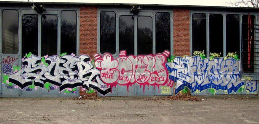 Graffiti Bombing in HAMBURG - Photo by tony301 - SOER, FROST, RSK