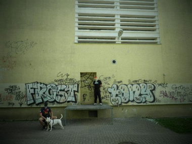 Graffiti Bombing in Pasewalk - Photo by tony301 - FROST, 187, RSK