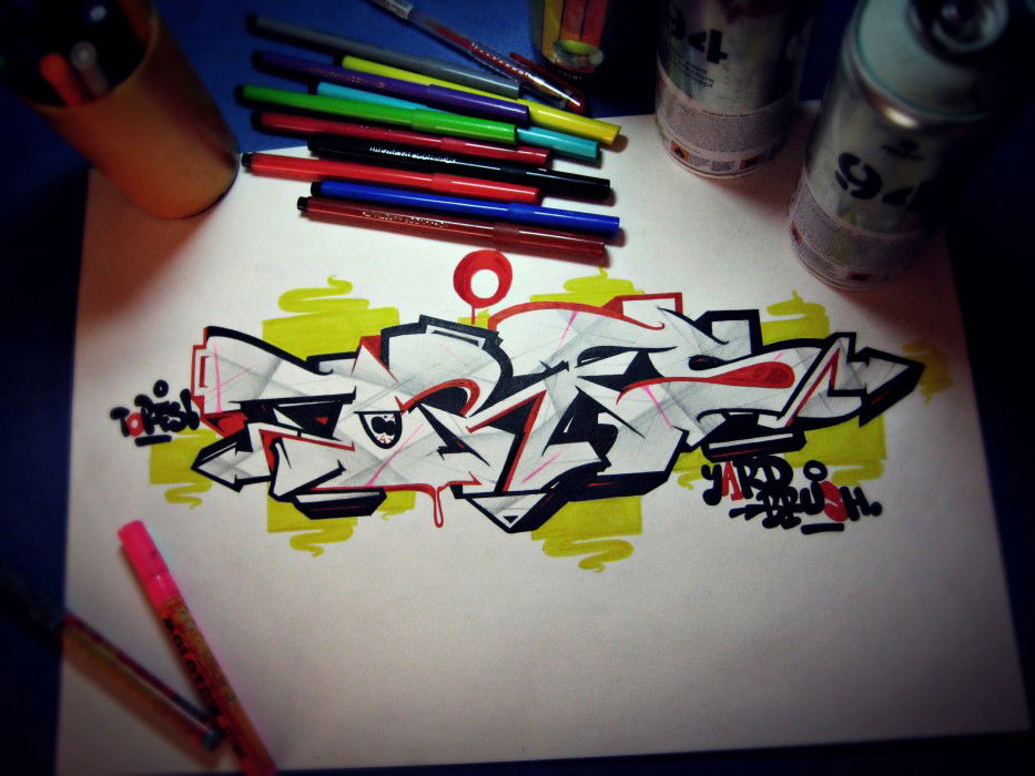 Graffiti Sketch in Zhodino - Photo by torfs1