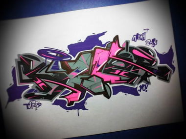 Graffiti Wall in Zhodino - Photo by torfs1 - Sketch