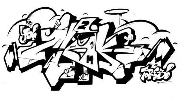 Graffiti Sketch in Zhodino - Photo by torfs1 - Sketch