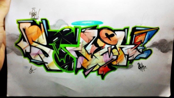 Graffiti Sketch in Zhodino - Photo by torfs1 - Sketch