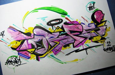 Graffiti Sketch in Zhodino - Photo by torfs1 - Sketch