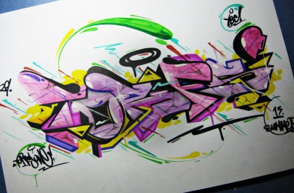 Graffiti Sketch in Zhodino - Photo by torfs1 - Sketch