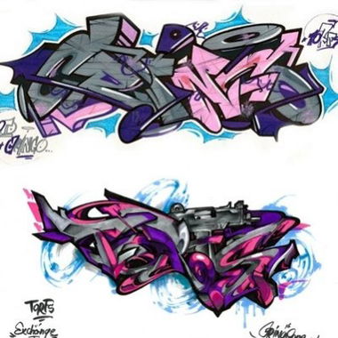 Graffiti Sketch in Zhodino - Photo by torfs1 - Sketch