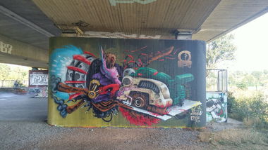 Graffiti Street Art - Photo by tostkopf - kassel, halloffame, hall