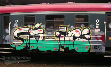 Graffiti Train - Photo by trainsporting - arie, bk, koszalin (2014)