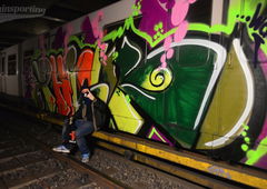 Graffiti Train - Photo by trainsporting - phick, four, gtus